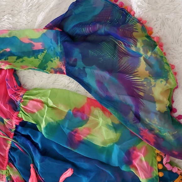 BOOHOO SHEER COVERUP DRESS S - Picture 3 of 11